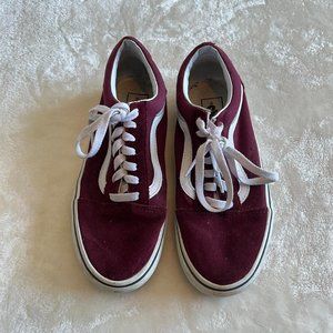 VANS GUC Burgundy Platform Sneakers